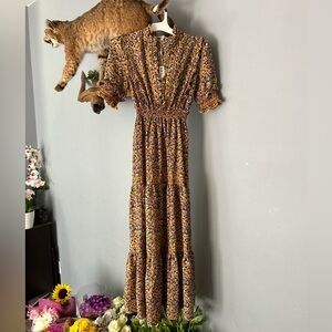 Max Studio Yellow Floral Dress.